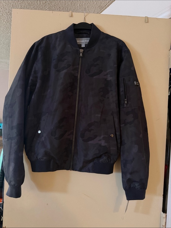 Michael Kors Other - Michael Kors Black Camo Bomber-Style Jacket MACYS EXCLUSIVE
